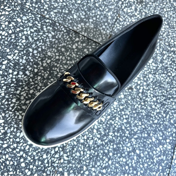 Stella McCartney Black and Gold Platform Loafers - Picture 3 of 12